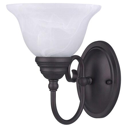 Canarm Julianna, Iwf20A01 Orb, One Light Wall Fixture, Alabaster Glass, 60W T IWF20A01ORB